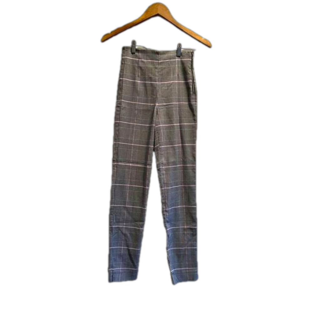 Dynamite plaid dress pants, side zipper, skinny fit, high rise, size XS